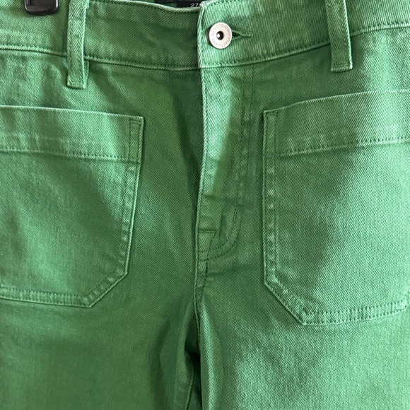 Sanctuary Bright Green Cropped Wide-Leg Jeans - Picture 3 of 6